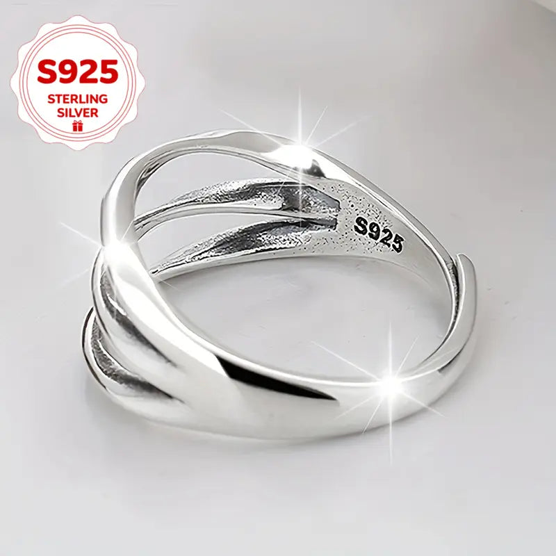 Anillo Ajustable de Plata Esterlina S925 Multinivel