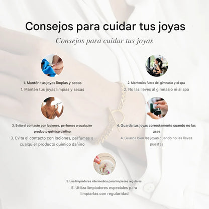 Pulsera Eslabon Grande Plateado/Dorado. Acero Inoxidable 316