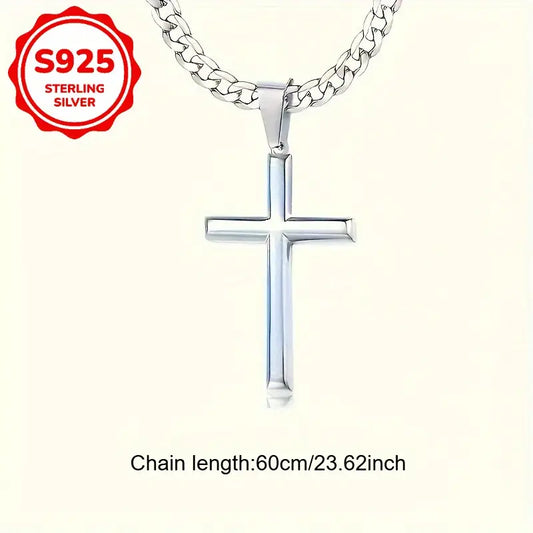 Collar con Colgante de Cruz - Plata 925