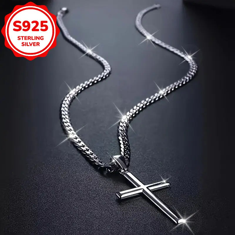 Collar con Colgante de Cruz - Plata 925