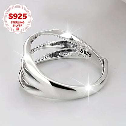 Anillo Ajustable de Plata Esterlina S925 Multinivel