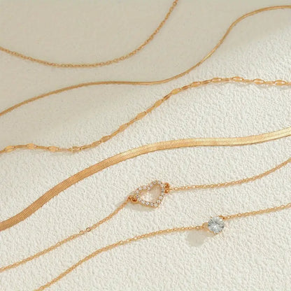 Conjunto de collar de 6 piezas con colgantes en capas para mujeres - Elegante, sencillo y estilo vacacional.