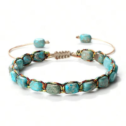 Pulsera De Fantasia, Piedra Jaspe-Amatista Ojo de Tigre