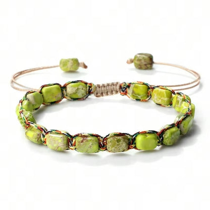 Pulsera De Fantasia, Piedra Jaspe-Amatista Ojo de Tigre